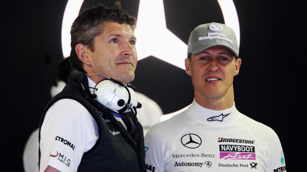 Nick Fry (li.) arbeitete von 2010 bis 2012 mit Michael Schumacher zusammen Nick Fry (li.) arbeitete von 2010 bis 2012 mit Michael Schumacher zusammen
