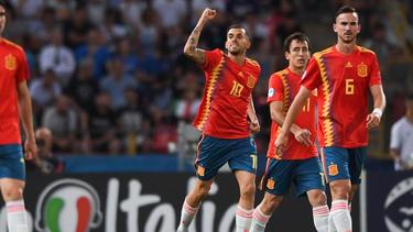 Spaniens U21-Nationalmannschaft hat bei der EM als erstes Team das Halbfinale erreicht
