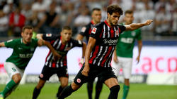 Mit einem Elfmetertor machte Goncalo Paciência den Einzug in die nächste Runde für Eintracht Frankfurt perfekt