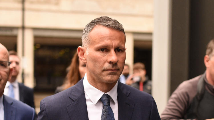 Ryan Giggs leaving a court appearance in May