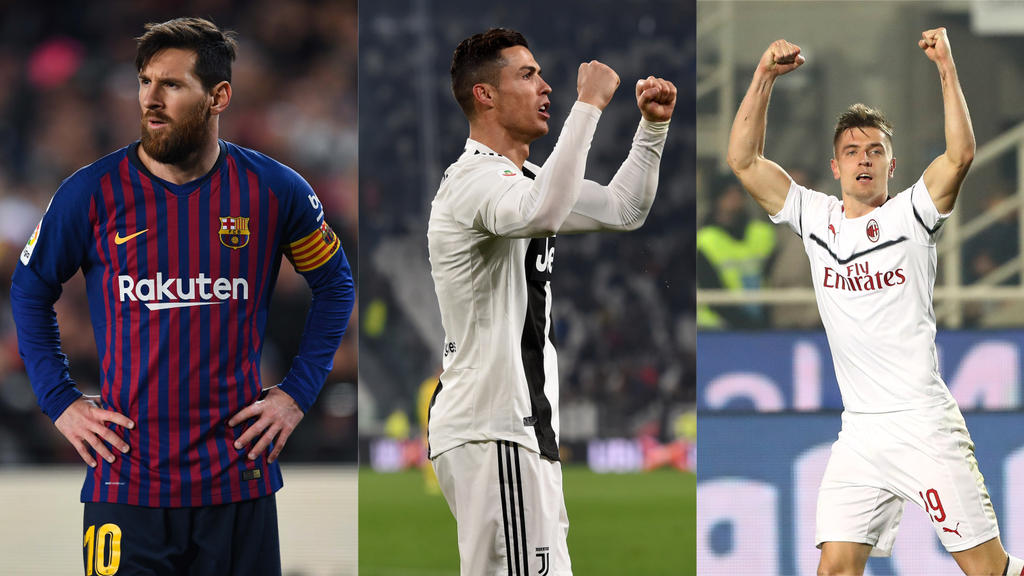 Lionel Messi, Cristiano Ronaldo und Krzysztof Piatek zählen zu den Top-Knipsern Europas Lionel Messi, Cristiano Ronaldo und Krzysztof Piatek zählen zu den Top-Knipsern Europas