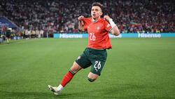 Portugals Francisco Conceicao jubelt nach seinem Tor zum 1:1
