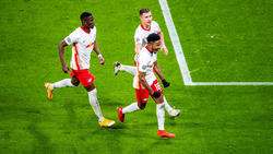 RB Leipzig feiert einen Sieg gegen Paris Saint-Germain