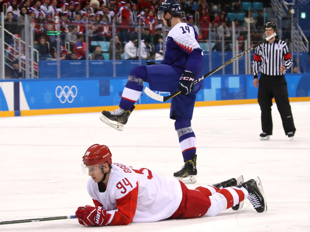 Russland am Boden. Die OAR verlieren ihr Auftaktmatch gegen die Slowakei Russland am Boden. Die OAR verlieren ihr Auftaktmatch gegen die Slowakei