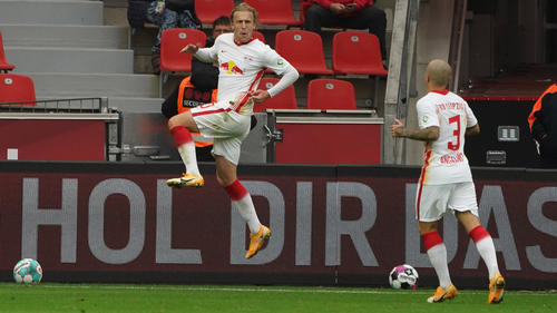 Emil Forsberg bejubelt den Führungstreffer