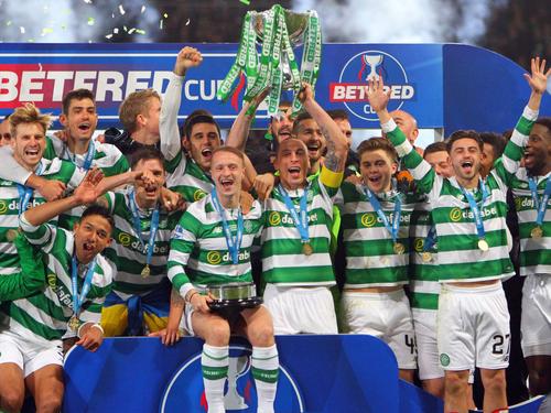 Riesenjubel bei Celtic Glasgow nach dem Gewinn des Ligapokals