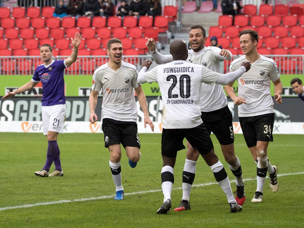 Der SV Sandhausen bezwang den FC Erzgebirge Aue