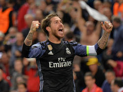 Ramos celebra el pase de los madridistas a la final de la Champions. (Foto: Getty)