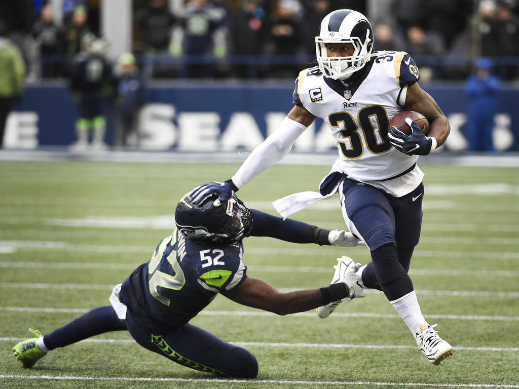 Todd Gurley (r.) war der Mann des Abends Todd Gurley (r.) war der Mann des Abends
