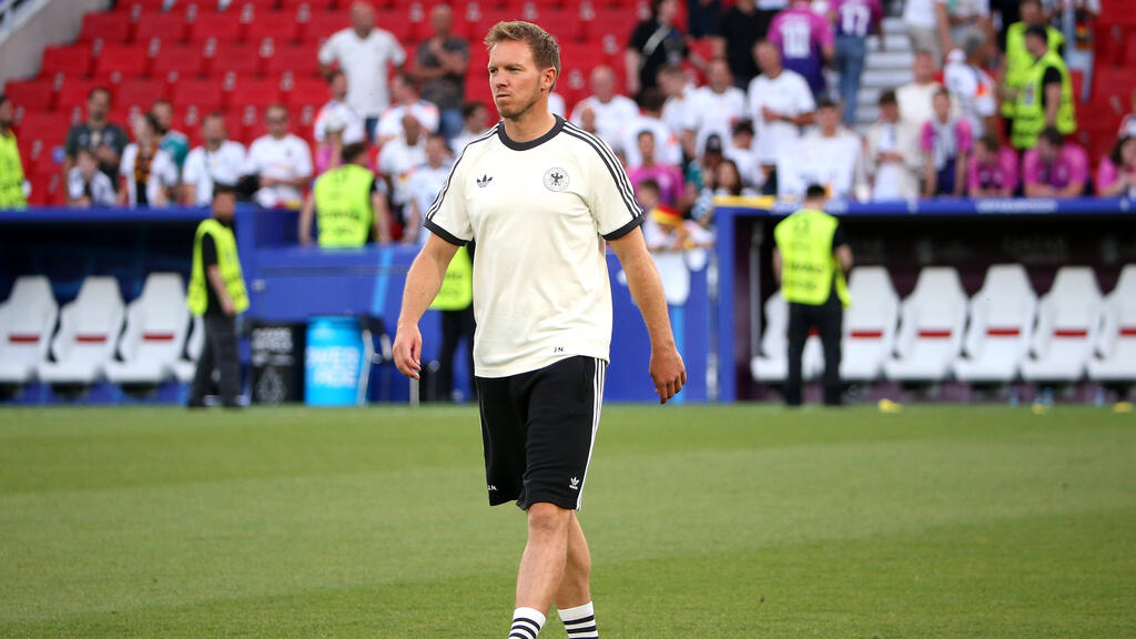 Bundestrainer Julian Nagelsmann jubelt nach dem Spiel. Bundestrainer Julian Nagelsmann jubelt nach dem Spiel.