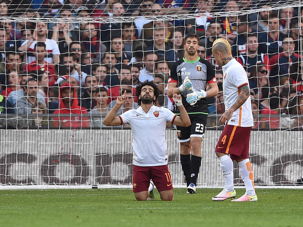 Mohamed Salah abrió el marcador en favor de la Roma. (Foto: Getty)