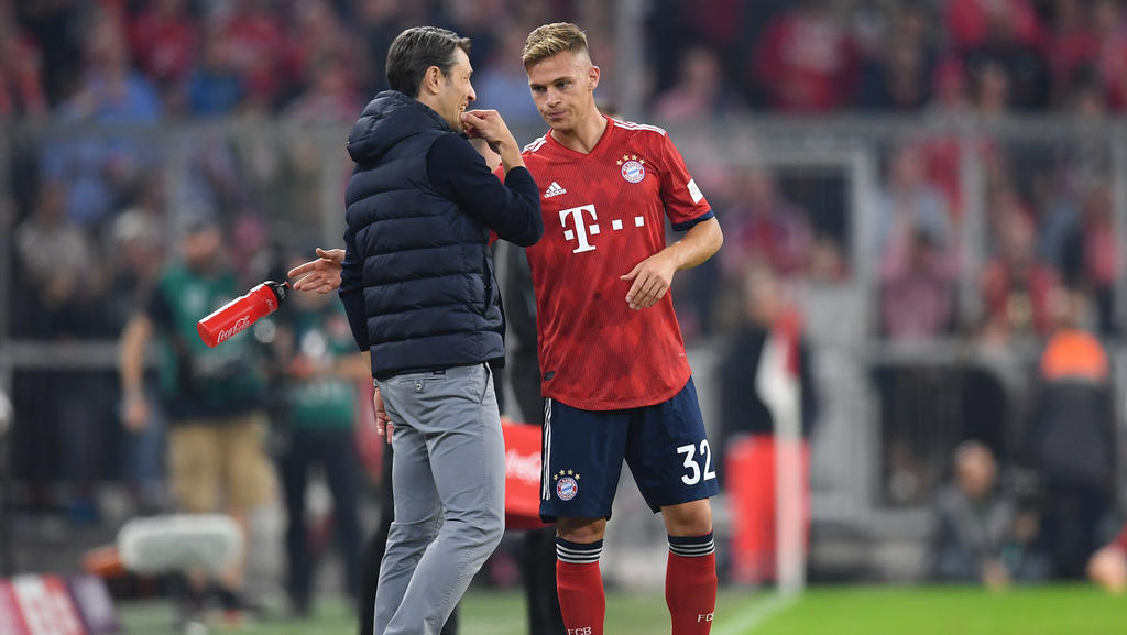 Bayern-Coach Niko Kovac im Gespräch mit Joshua Kimmich
