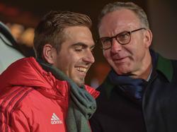 Philipp Lahm (l.) soll schon bald die kurzen Hosen gegen den Anzug tauschen