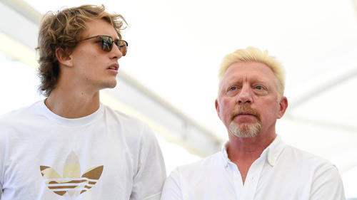Boris Becker (r.) lobt Tennis-Olympiasieger Alexander Zverev (l.)