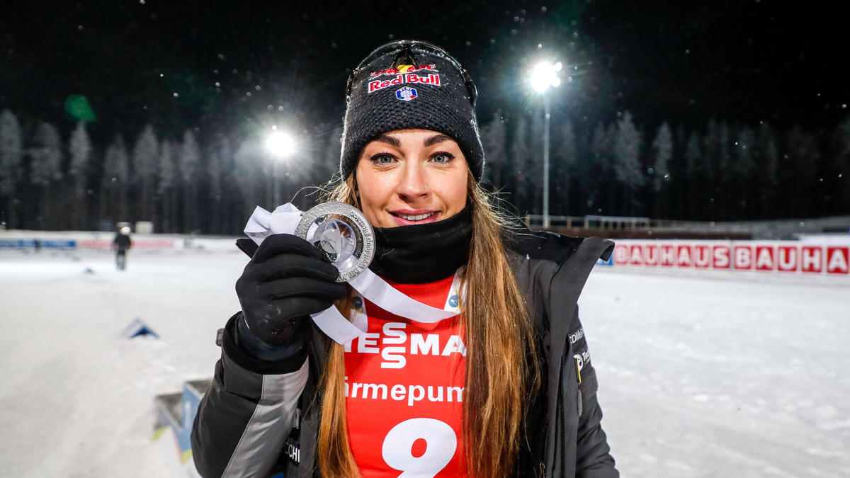 Biathlon-Star Dorothea Wierer war über ihren zweiten Platz im Verfolgungsrennen überrascht