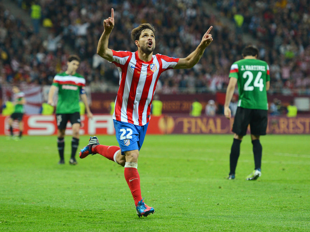 Diego en el 2012 en la final de la Europa League con el Atlético. (Foto: Getty)