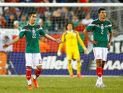 Los jugadores de México en un amistoso contra Portugal