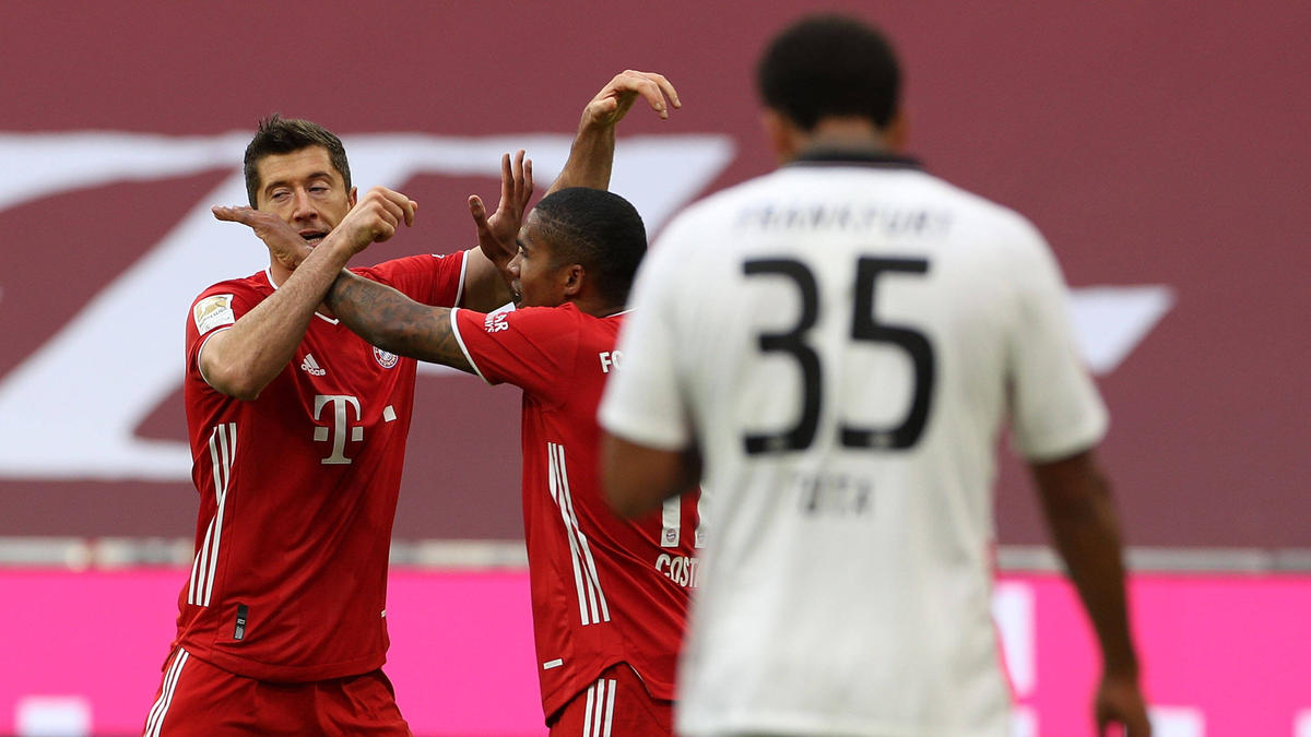 Robert Lewandowski (l.) überragte gegen Eintracht Frankfurt Robert Lewandowski (l.) überragte gegen Eintracht Frankfurt