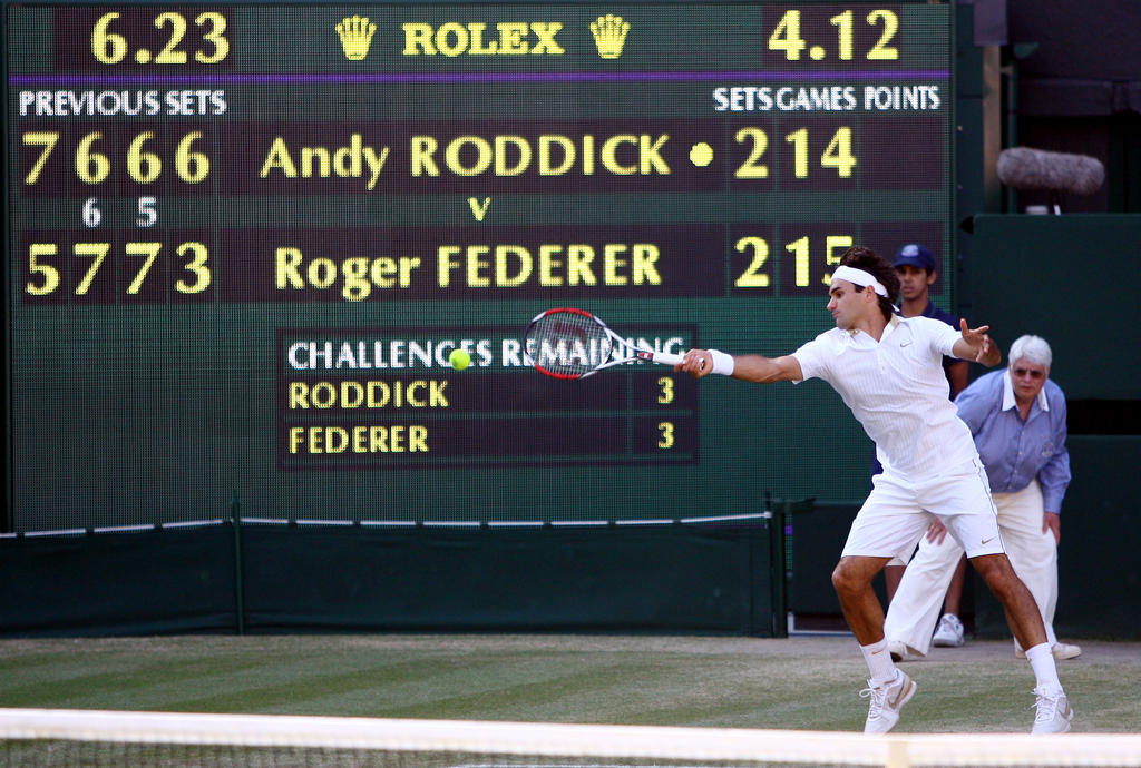 Mais jogos - homens: Roger Federer vs.  Andy Roddick