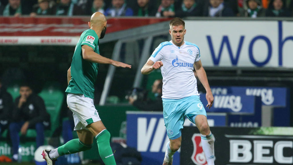 Ist nach seinem Treffer bei Werder Bremen nun alleiniger Rekordtorschütze der 2. Bundesliga: Simon Terodde (r.)