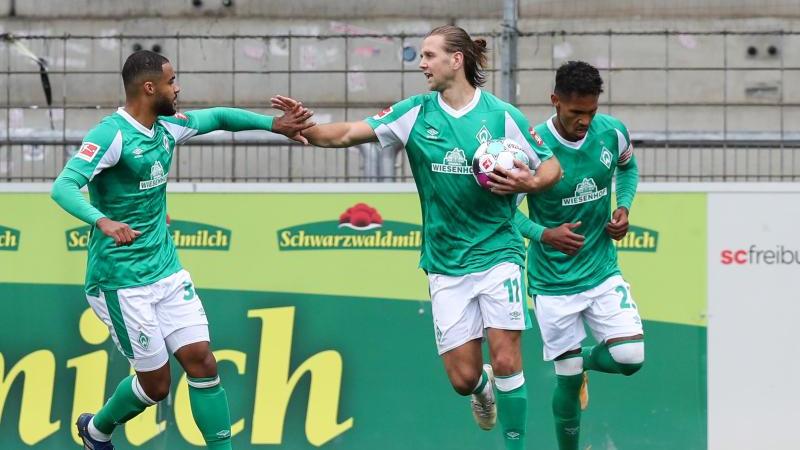 Rettete Werder einen Punkt in Freiburg: Niclas Füllkrug (M) Rettete Werder einen Punkt in Freiburg: Niclas Füllkrug (M)