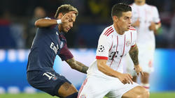 James Rodríguez (r.) könnte im Tausch mit Neymar nach Paris wechseln
