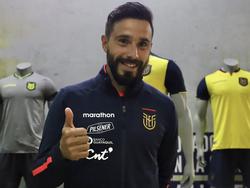 Galíndez sonríe por su llegada a la selección ecuatoriana.