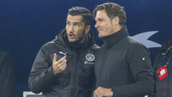 Nuri Sahin (l.) kam erst im Winter als Co-Trainer von Edin Terzic zum BVB