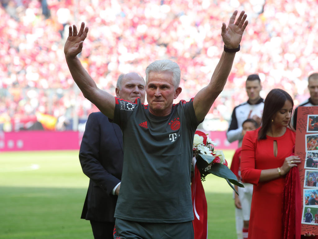 Bayern-Coach Jupp Heynckes bei seiner emotionalen Verabschiedung