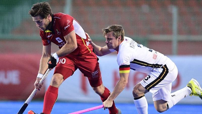 Die deutschen Hockey-Herren wurden von Belgien vorgeführt Die deutschen Hockey-Herren wurden von Belgien vorgeführt
