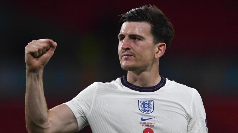 Harry Maguire steht mit den Three Lions im Halbfinale Harry Maguire steht mit den Three Lions im Halbfinale