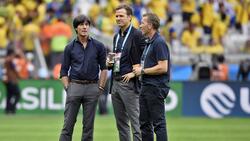 Arbeiteten viele Jahre erfolgreich bei der Nationalmannschaft: Jogi Löw, Oliver Bierhoff und Andi Koepke