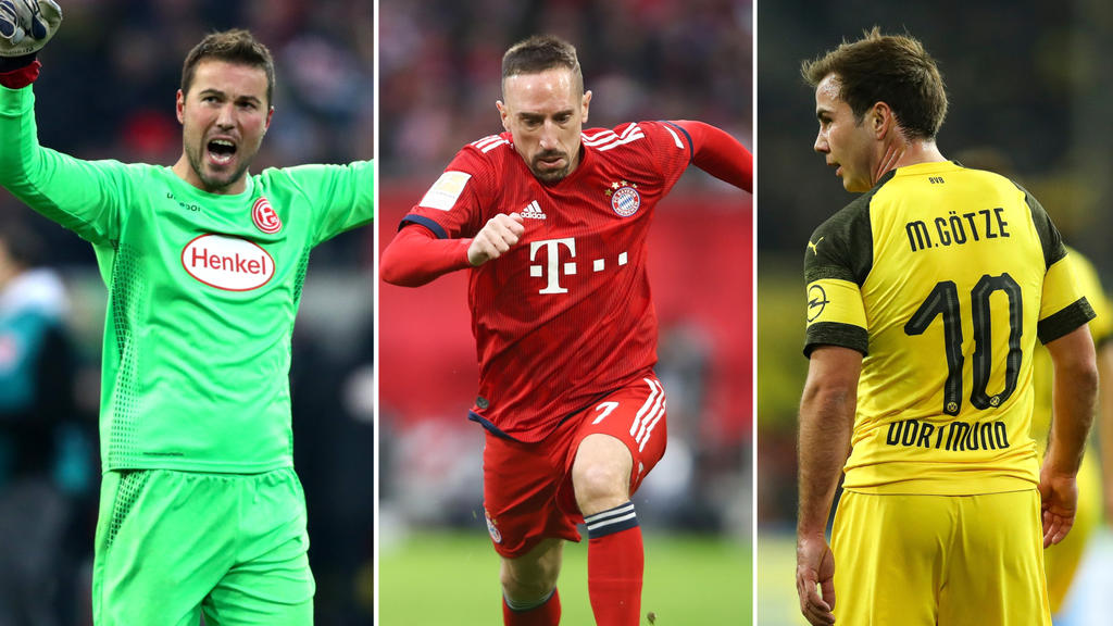 Franck Ribéry (m.) und Mario Götze konnten am 17. Spieltag glänzen Franck Ribéry (m.) und Mario Götze konnten am 17. Spieltag glänzen