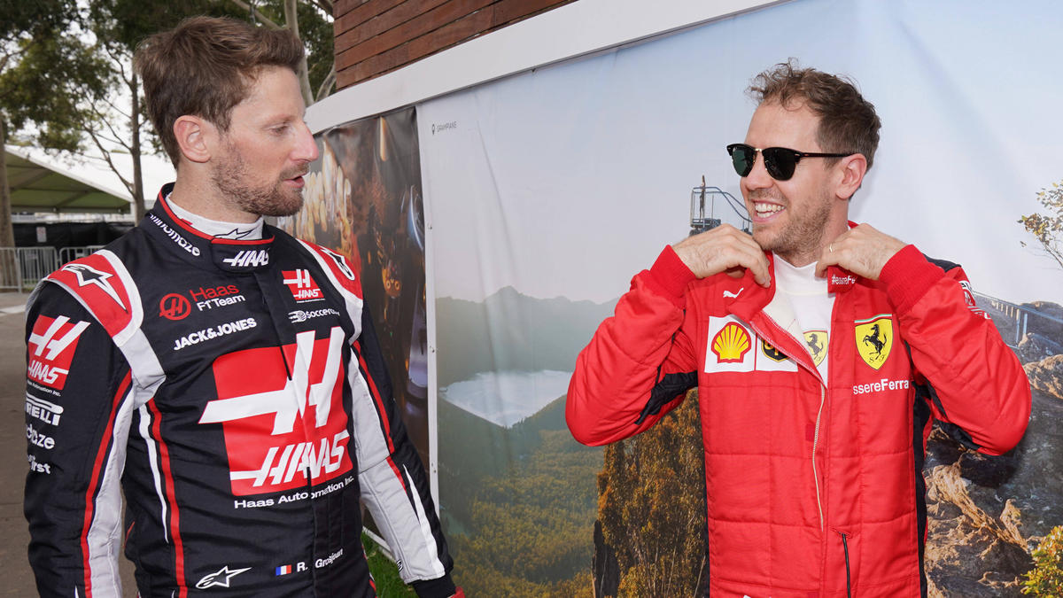 Das Vettel-Aus bei Ferrari war für Romain Grosjean (li.) eine große Überraschung Das Vettel-Aus bei Ferrari war für Romain Grosjean (li.) eine große Überraschung
