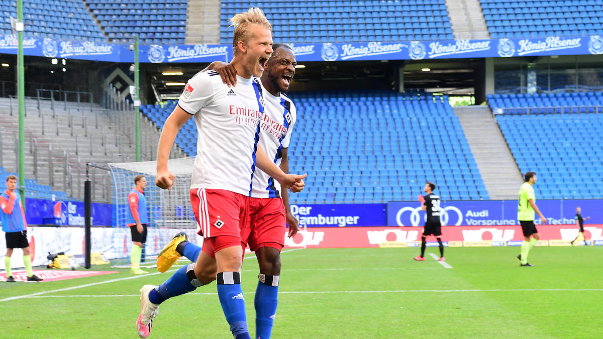 Der HSV holt den ersten Dreier nach der Coronapause Der HSV holt den ersten Dreier nach der Coronapause