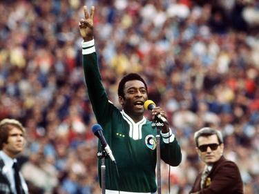 Pelé bei seinem Abschiedsspiel im Oktober 1977