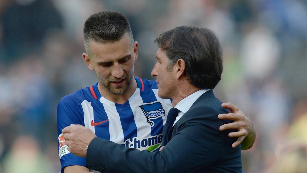Bruno Labbadia (r.) ließ Vedad Ibisevic nur schweren Herzens zum FC Schalke 04 ziehen