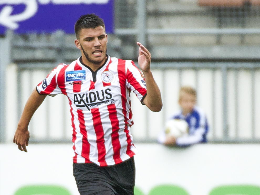 Sparta speler Aleksandar Bjelica in de wedstrijd tegen Den Bosch in de Jupiler League. (10-08-14)