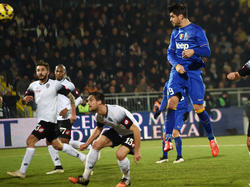 Álvaro Morata marcó de cabeza el 1-1 en Cesena. (Foto: Getty)
