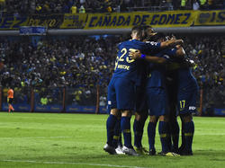 Boca celebra su triunfo ante su hinchada en La Bombonera. (Foto: Getty)