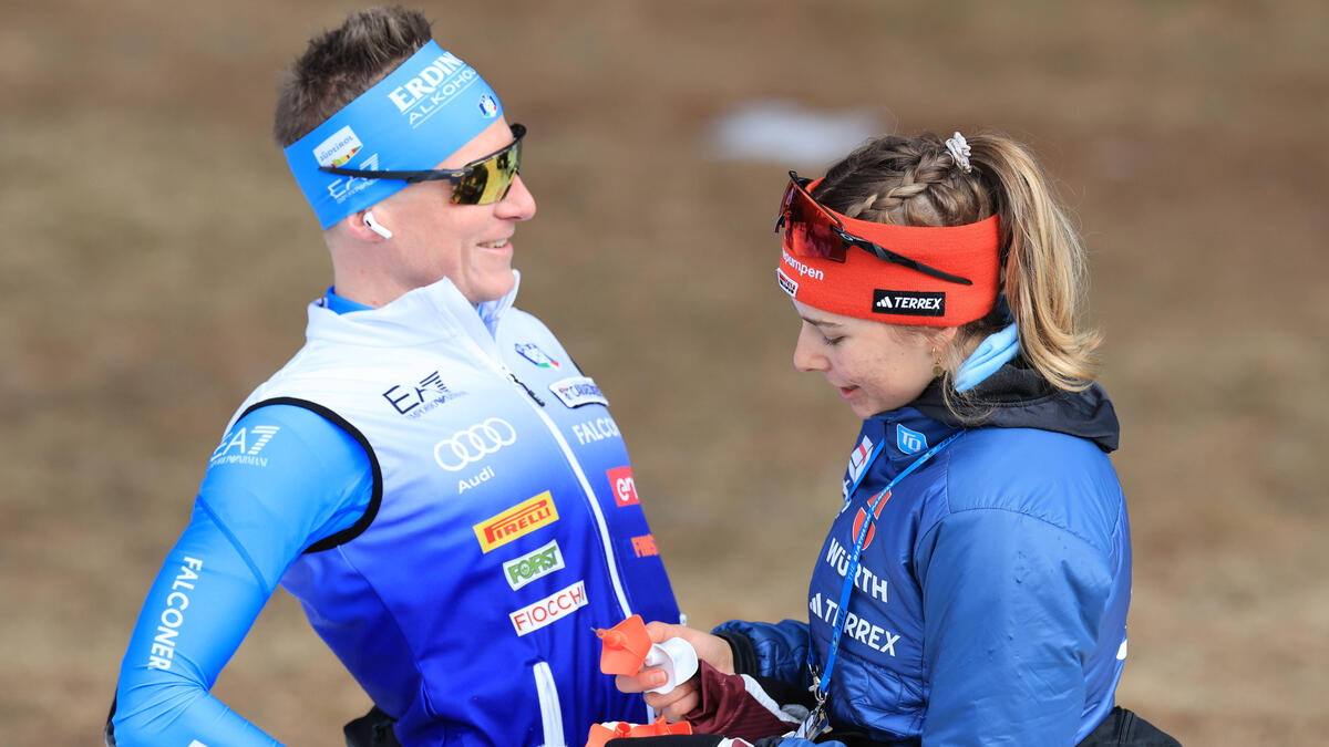 Lukas Hofer und Johanna Puff bei der Biathlon-WM