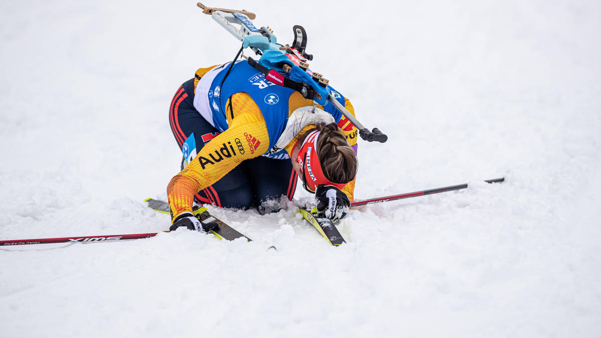 Deutschlands Biathlon-Stars um Denise Herrmann stecken aktuell in der Krise Deutschlands Biathlon-Stars um Denise Herrmann stecken aktuell in der Krise
