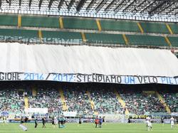 Het protest van de fans van Inter in de wedstrijd tegen Sassuolo