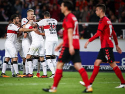 Der VfB Stuttgart feiert einen deutlichen Sieg gegen Freiburg