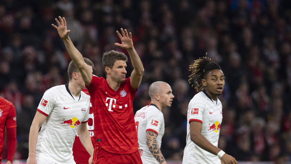 Thomas Müller spielte mit dem FC Bayern remis gegen RB Leipzig
