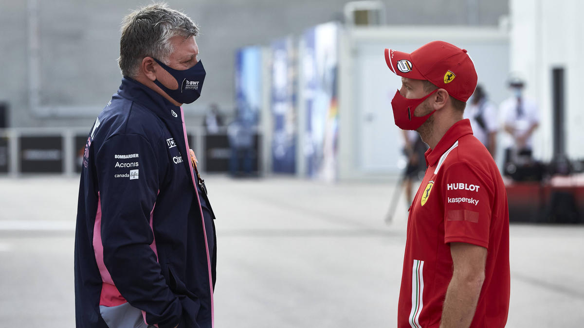 Arbeiten fortan in einem Team: Otmar Szafnauer (l.) und Sebastian Vettel Arbeiten fortan in einem Team: Otmar Szafnauer (l.) und Sebastian Vettel