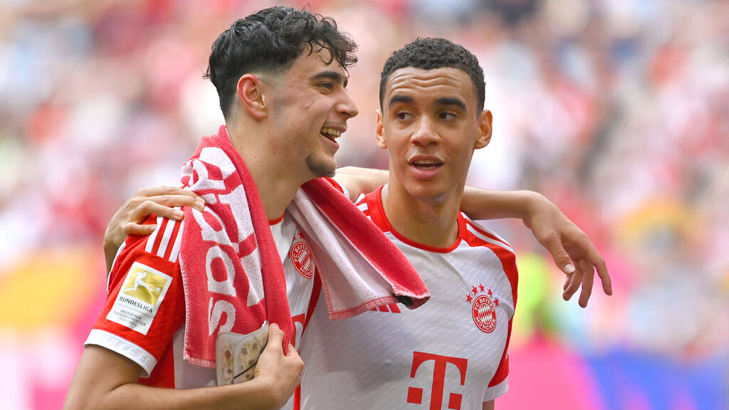 Jamal Musiala (r.) ist absoluter Leistungsträger beim FC Bayern