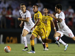 Trujillanos, de amarillo, lograron su primera victoria en Libertadores. (Foto: Getty)