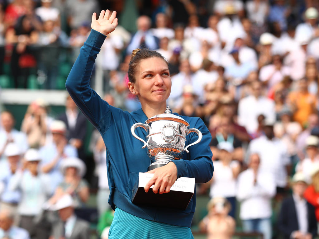 Glückliche Siegerin: Simona Halep Glückliche Siegerin: Simona Halep