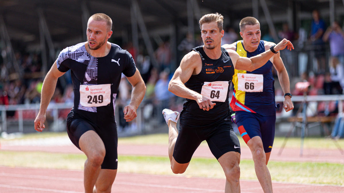 Bester deutscher Sprinter beim Meeting in Regensburg: Julian Reus Bester deutscher Sprinter beim Meeting in Regensburg: Julian Reus